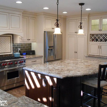 Elegant White Kitchen | Dark Mocha Island