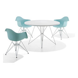 Eames Molded Plastic Arm Chairs for Dining Table - Furniture