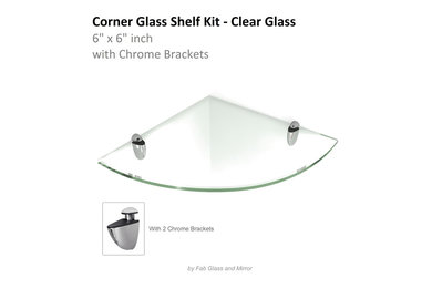 Floating Glass Shelf Kits clear Glass and Colored Glass By Fab Glass and Mirror