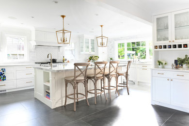 Huge transitional kitchen photo in Vancouver