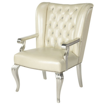 Hollywood Swank Desk Chair, Creamy Pearl