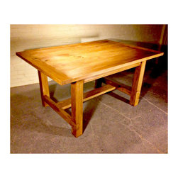 60"L x 42"W Old Pine Tahoe Stretcher Table - Dining Tables