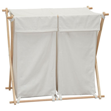 X-Frame Wood Laundry Sorter