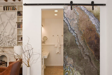 Example of a minimalist bathroom design in Austin