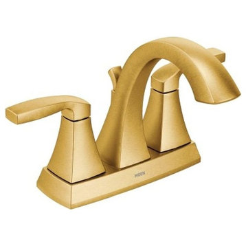 Moen 1.2 GPM Two-Handle High Arc Bathroom Faucet, Brushed Gold
