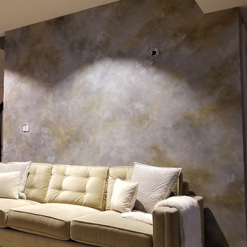 Pewter Bronze Metallic Luster Faux