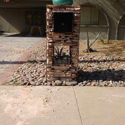 Custom gabion mailbox - Outdoor Structures