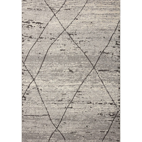 Loloi II Fabian Grey/Charcoal 2'7"x4' Accent Rug