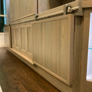 Frisco Texas - Double White Oak Custom Wall unit