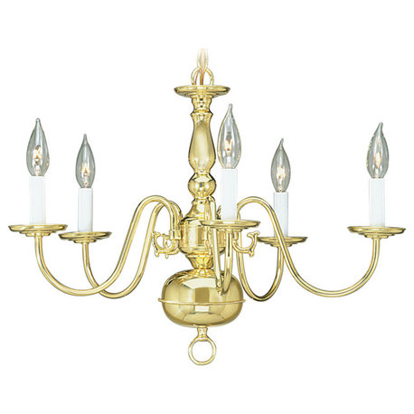 LIVEX Lighting 5005-02 Williamsburg 5-Light Chandelier