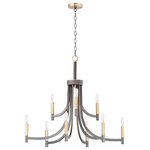Maxim Lighting - Maxim Lighting 21529BZAB Lyndon - 9 Light Chandelier - This transitional style chandelier collection featLyndon 9 Light Chand Bronze/Antique Brass *UL Approved: YES Energy Star Qualified: n/a ADA Certified: n/a  *Number of Lights: Lamp: 9-*Wattage:60w E12 Candelabra Base bulb(s) *Bulb Included:No *Bulb Type:E12 Candelabra Base *Finish Type:Bronze/Antique Brass