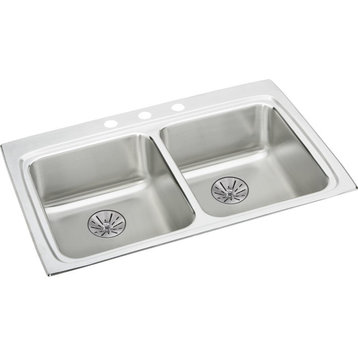 LRAD332265PD4 Lustertone Classic Stainless Steel 33" ADA Sink with Perfect Drain