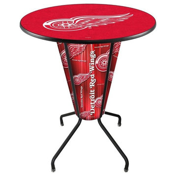 Lighted Detroit Red Wings Pub Table
