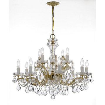 Crystorama 4479GDCLI 12 Light Chandelier Maria Theresa Gold