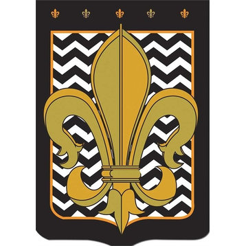 Black and Gold Chevron, Large