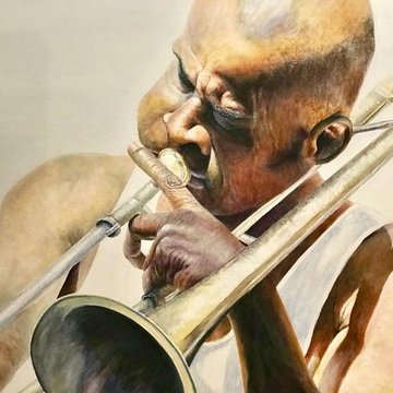 #3 Street musician N.O. 38" x 50"