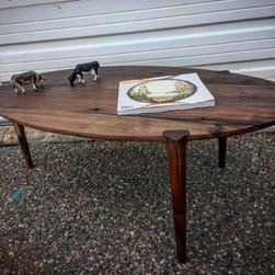 walnut coffee table - ellipse - Products