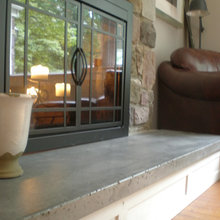 Concrete hearth