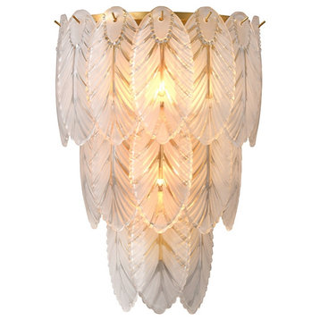 Modern Wall Lamp, the Shape of Feather, W13.4xh18.9"