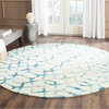 Safavieh Dip Dye Ddy712H Ivory, Turquoise Area Rug, 4'x6'