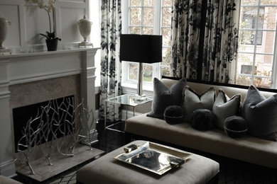 Living room - transitional living room idea in Chicago