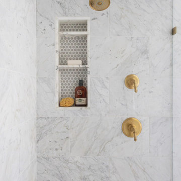Elegant New England Primary Bathroom