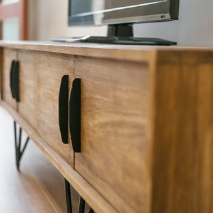 Inspiration for a contemporary home theater remodel in Hobart