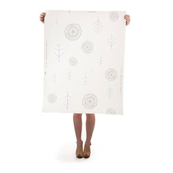 A View Of The Woods :: White and Mink on Cream - Wallpaper