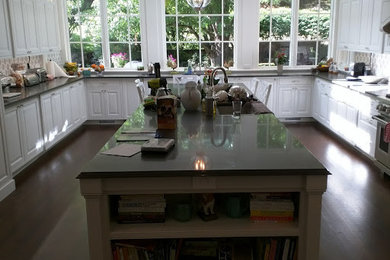 Elegant kitchen photo in Boston
