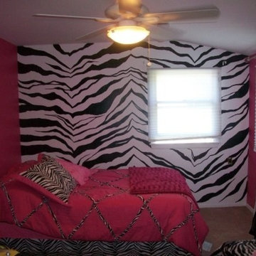 Zebra accent wall