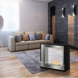 Mecca Freestanding Ventless Ethanol Fireplace - Indoor Fireplaces