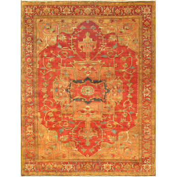 Pasargad Serapi Collection Hand-Knotted Wool Area Rug-10' 1" X 14' 2"