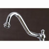 KS3271PKLBS Duchess Bridge Kitchen Faucet With Brass Sprayer, Polished Chrome