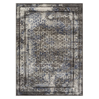 Well Woven Primavera Dramatic Modern Vintage Distressed Blue Area Rug ...