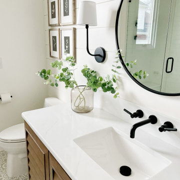 The Cottage Mill Remodel: The Girl's Modern Farmhouse Bathroom
