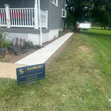 Private Property Concrete Walkway Path