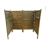 MGP - Master Garden Products Galvanized 4-Panel Bamboo Screen Enclosure, 24x48" - This bamboo screen panel enclosure is handcrafted from long-lasting solid Iron bamboo.  It can be used indoors or outdoors in a residential or a commercial facility. Use as a divider to enclose a seating area for added privacy. Ideal to conceal an outdoor air conditioner condenser or trash cans. The galvanized hinges makes it fold easily for storage. 24"W x 48"H per panel.