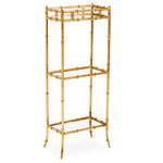 Dessau Home - Bamboo 3-Tier Table, Antique Gold - Enhance your living room with the Bamboo 3-Tier Table, shown here in antique gold. Made of iron, this piece is sure to dress up your space and measures 36 by 14 inches.