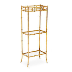 Bamboo 3-Tier Table, Antique Gold