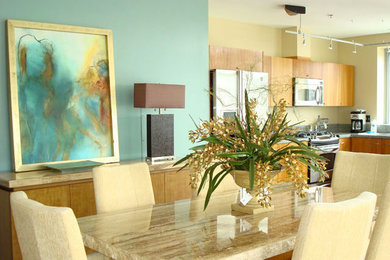 Transitional dining room photo in Other