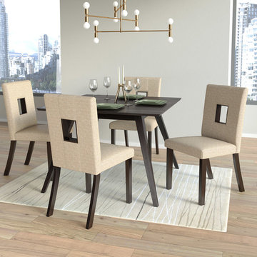CorLiving Bistro Woven Cream Dining Chairs, Set of 2