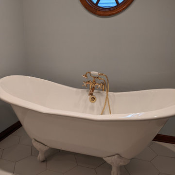Traditional Blue Master Bath