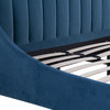 Aspen Vertical Tufted Headboard Platform Bed Set, Satin Teal Velvet, King
