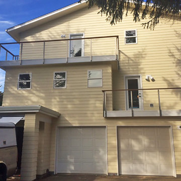 Stainless Steel Square Posts for Decks Overlooking Lincoln City, OR Beach