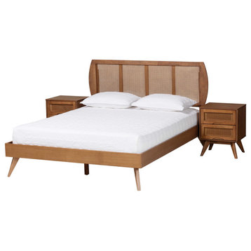 Rosalee Rattan 3-Piece Bedroom Set, Full Size
