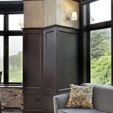 Faux Crocodile Finish on Walls in Bar