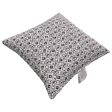 Kimberly Ann Indoor/Outdoor Throw Pillow, Set of 2, Harmony Black, 16" X 16"