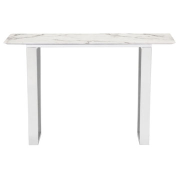 Moore Console Table White & Gold, White & Silver