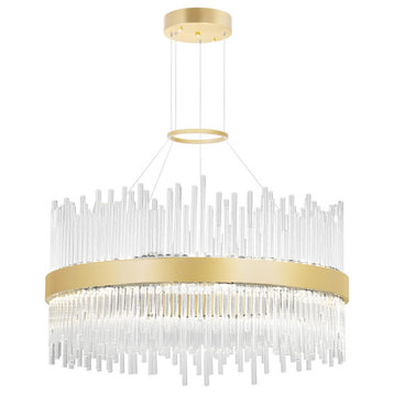 Genevieve LED Chandelier With Medallion Gold Finish