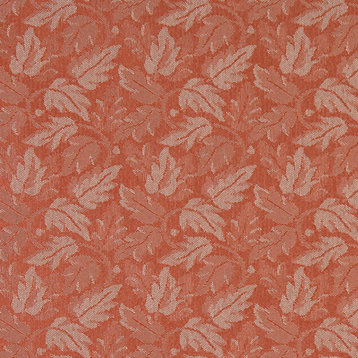 Orange Leaf Floral Heavy Duty Crypton Fabric By The Yard